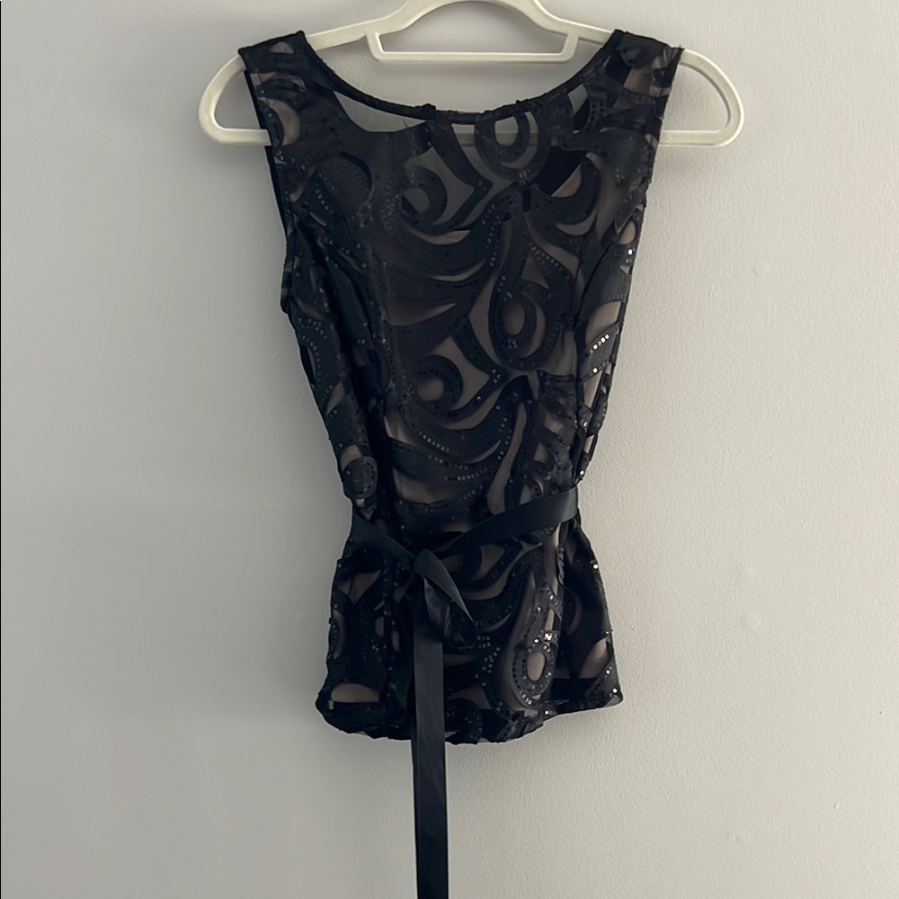 Chic Black Sheer Sleeveless Top